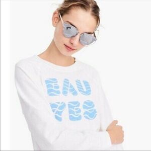 J. Crew X charity water eau yes crewneck sweatshir